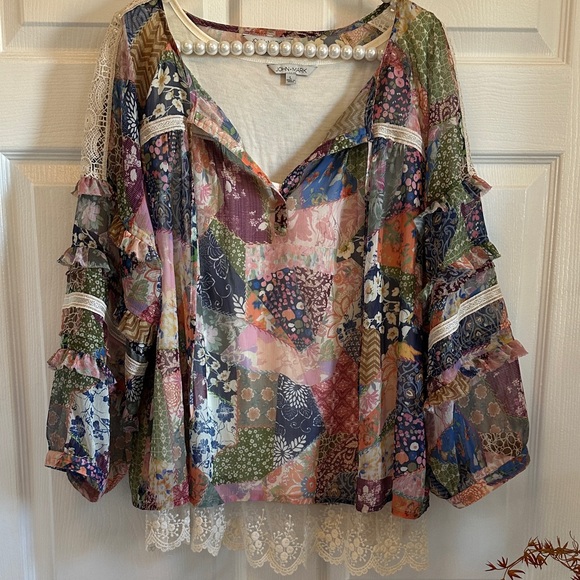 John Mark Tops - John Mark Sz L Boho Top